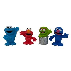 Hasbro Sesame Street Figures Elmo Grover Cookie Monster Oscar 2013 Cake Toppers